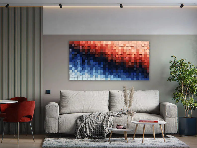 Santa Monica Wood Mosaic Wall Decor