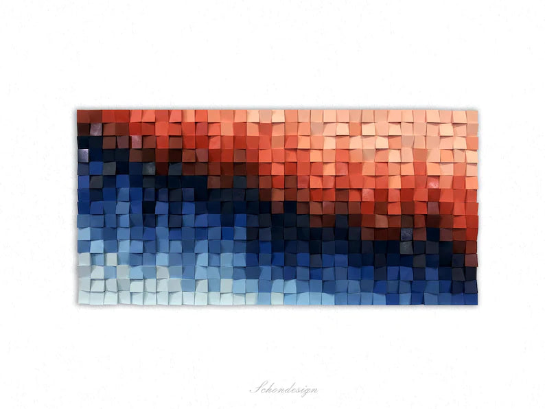 Santa Monica Wood Mosaic Wall Decor