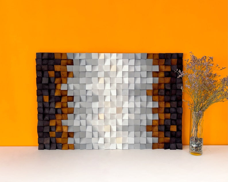 Smokey Forest Wood Mosaic Wall Decor