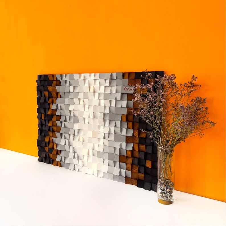 Smokey Forest Wood Mosaic Wall Decor