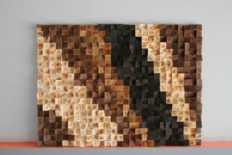 THE CHOCOLATEY WOOD MOSAIC WALL DECOR