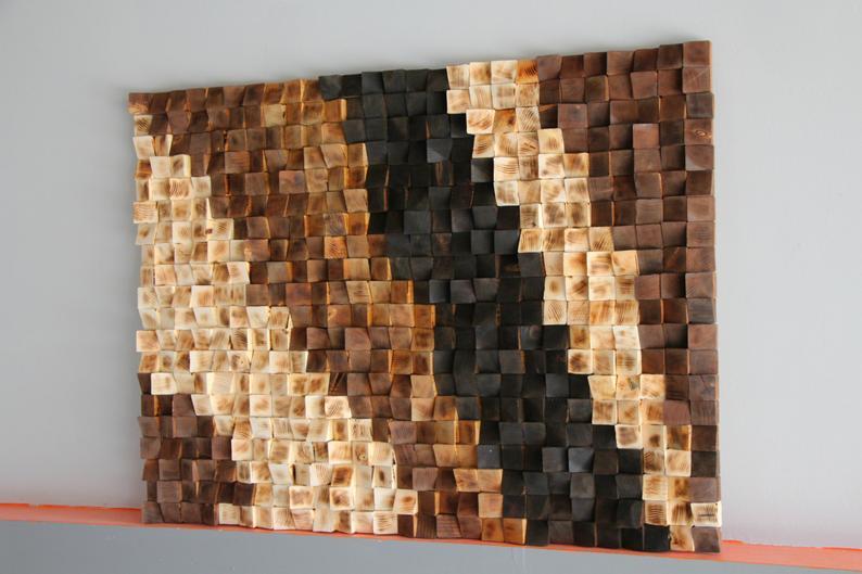 THE CHOCOLATEY WOOD MOSAIC WALL DECOR