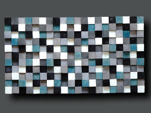 Modern Reclaimed Wood Mosaic Wall Decor
