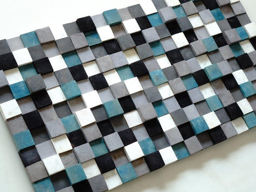 Awesome Modern Wood Mosaic Wall Decor