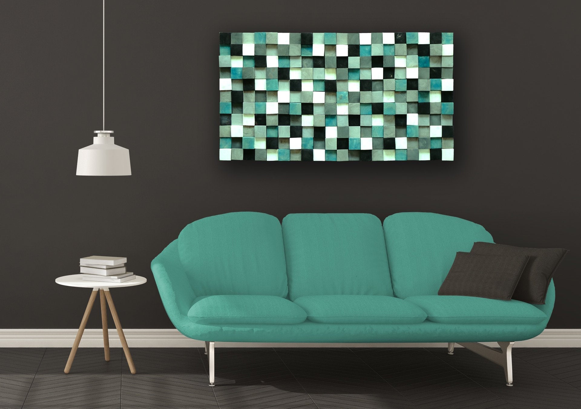 Awesome Modern Wood Mosaic Wall Decor