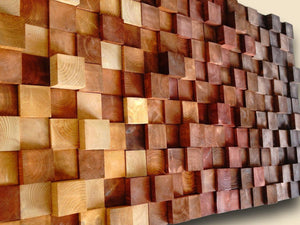 Fall Wood Mosaic Wall Decor