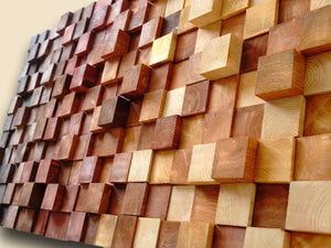 Fall Wood Mosaic Wall Decor
