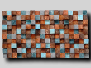 Modern Wooden Wood Mosaic Wall Decor