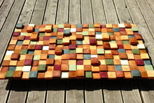 Load image into Gallery viewer, Colorful Decorative Wood Slice for Centerpiece Wood Mosaic Wall Decor
