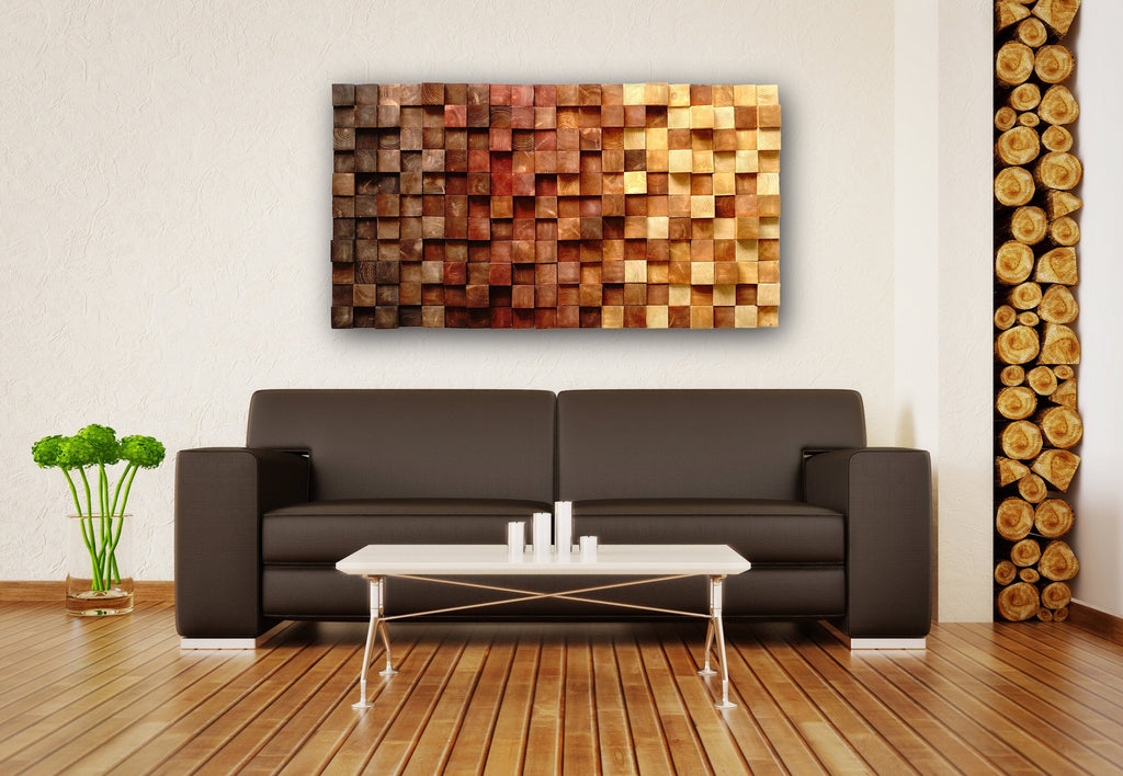 Fall Wood Mosaic Wall Decor