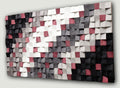 Modern Textured Wood Mosaic Wall Decor