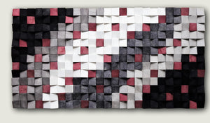 Modern Textured Wood Mosaic Wall Decor