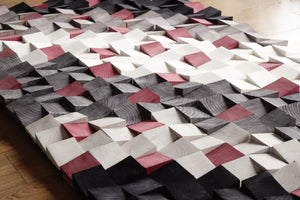 Modern Textured Wood Mosaic Wall Decor