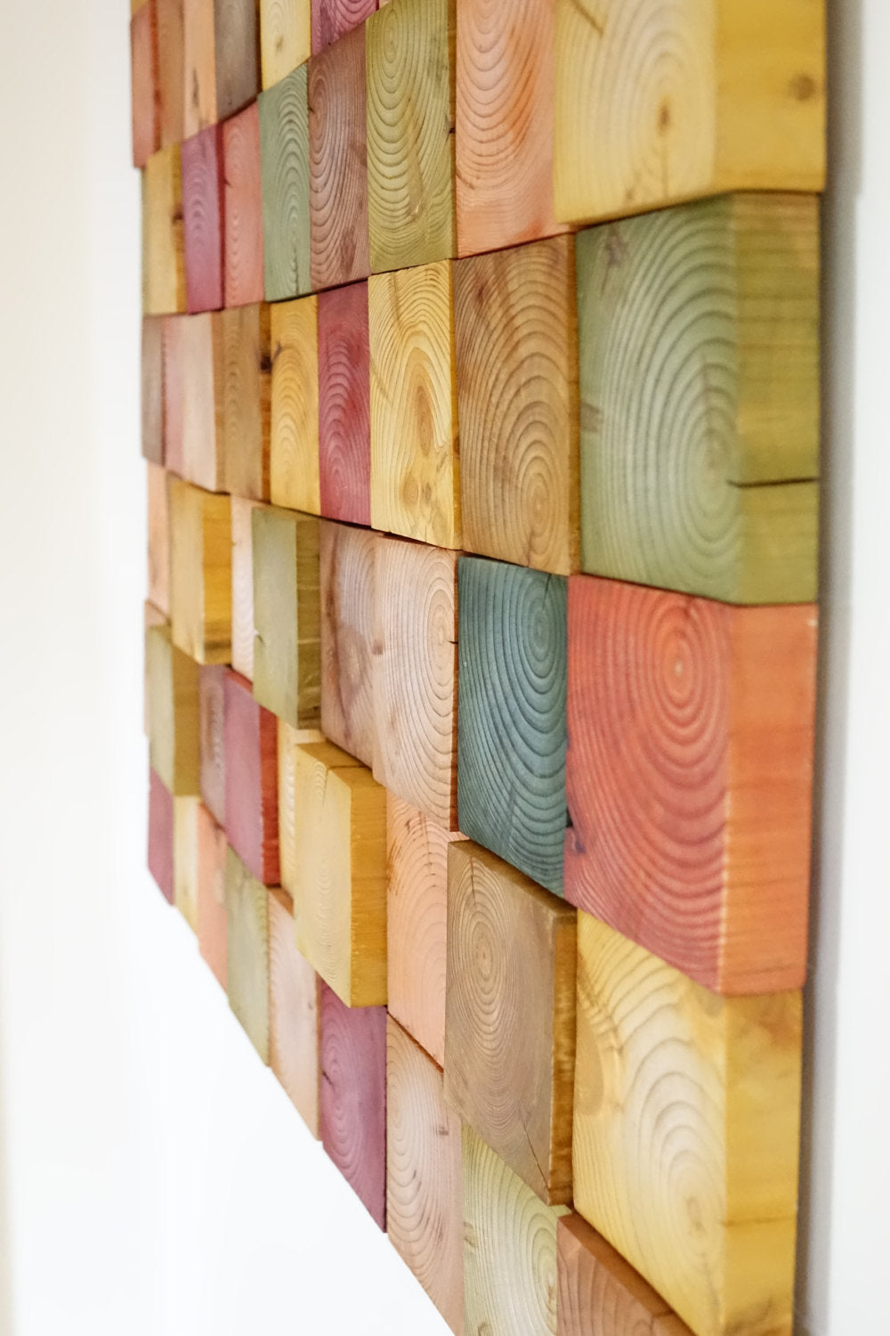 Autumn Hanging Fall Wood Mosaic Wall Decor