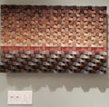 AMAZING INDIAN RED WOOD MOSAIC WALL DECOR