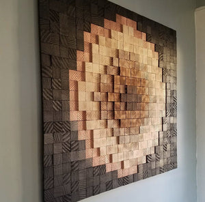 CHARMING THIRD EYE WOOD MOSAIC WALL DECOR