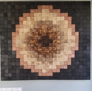 CHARMING THIRD EYE WOOD MOSAIC WALL DECOR