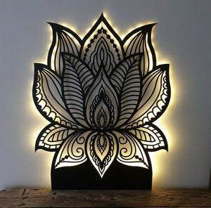 Metal LED Lotus Flower Wall Hanging