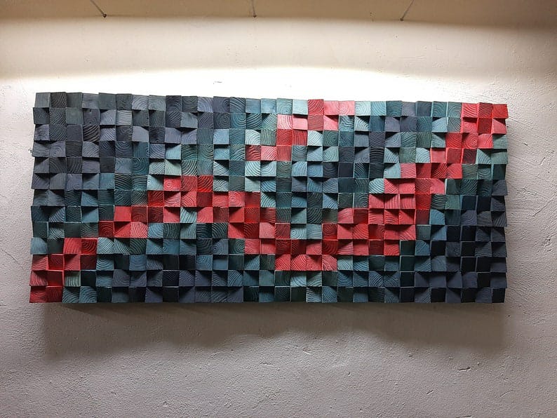 The Red Sea Wood Mosaic Wall Decor