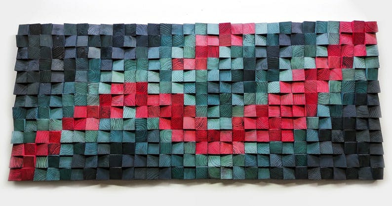 The Red Sea Wood Mosaic Wall Decor