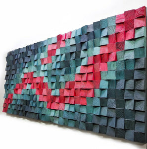The Red Sea Wood Mosaic Wall Decor