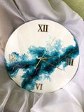 Shiney Blue Epoxy Resin Wall Clock