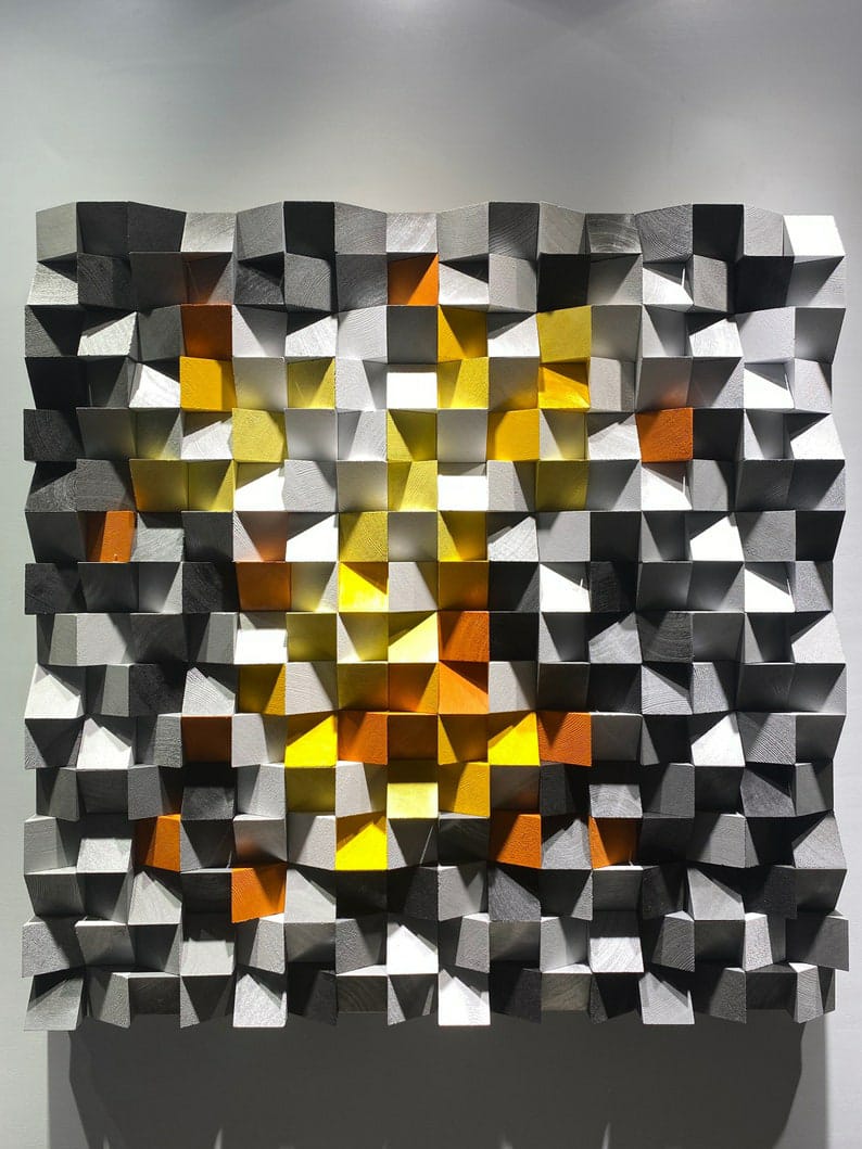 Gorgeous Spiti Valley Wood Mosaic Wall Decor