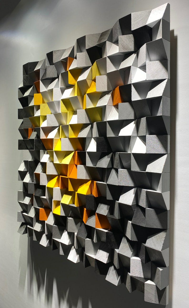 Gorgeous Spiti Valley Wood Mosaic Wall Decor
