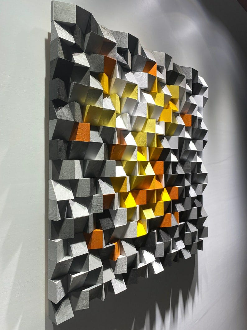 Gorgeous Spiti Valley Wood Mosaic Wall Decor