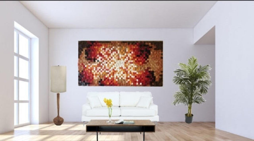 Symbols Of Destruction Wood Mosaic Wall Decor
