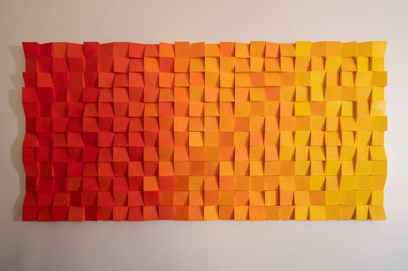Charming Twilight Wood Mosaic Wall Decor