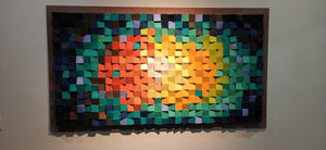 Gorgeous Valley Of Flowers Wood Mosaic Wall Decor